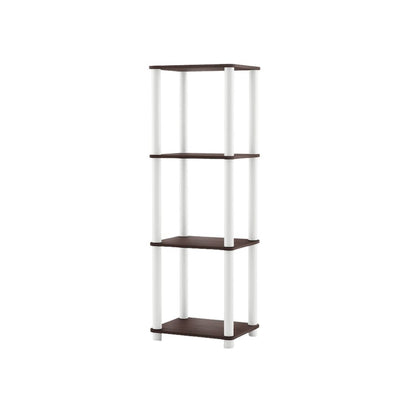 Wooden 4-Tier Open Bookcase with Spacious Shelves for Living Room or Office