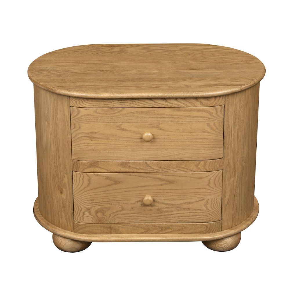 Astrid 2 - Drawer Nightstand In Solid Oak Wood