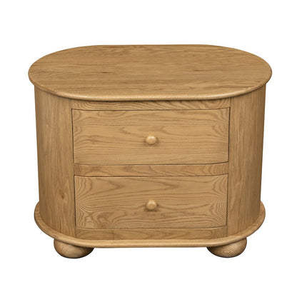 Astrid 2 - Drawer Nightstand In Solid Oak Wood