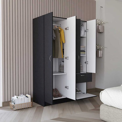 Vaupes Armoire Black / White MDF