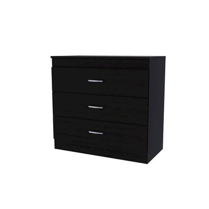 Melia Three Drawer Dresser Black MDF