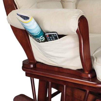 Sleigh Glider Chair Cushions Set Beige (Back, Seat, Arms)