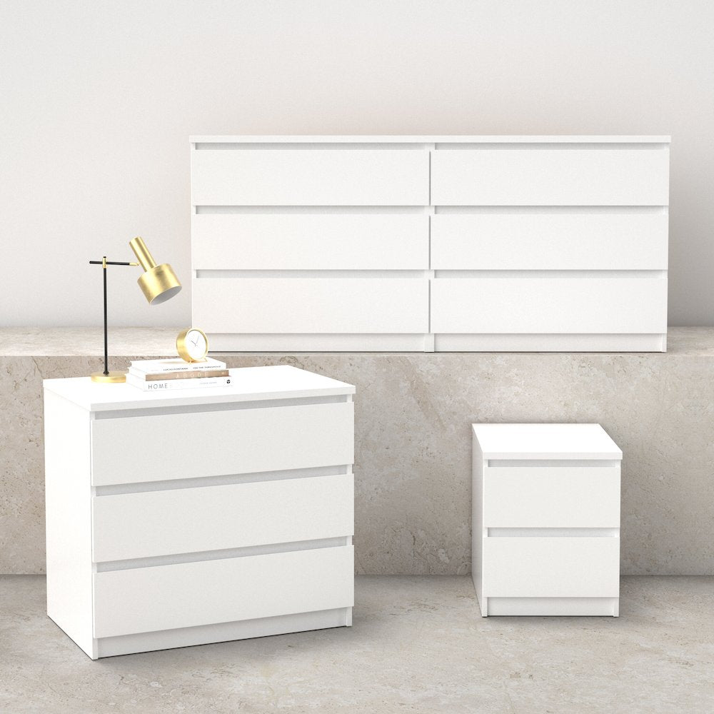 Scottsdale 3-Piece Bedroom Set, White High Gloss
