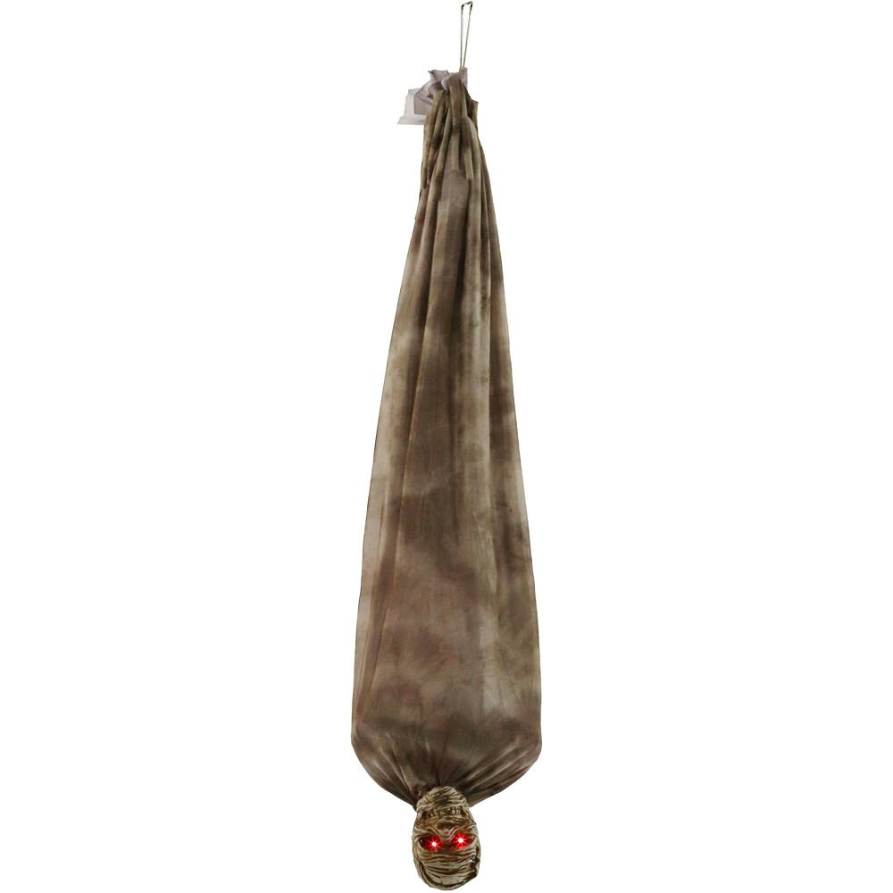 5FT Animated Hanging Upside down Wrapped Skeleton