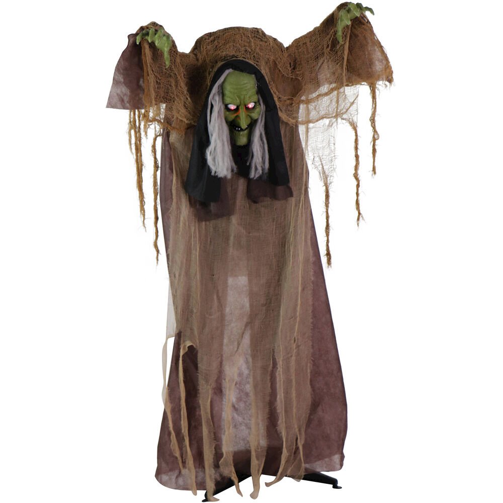 57" Animated Hunchback Swamp Witch