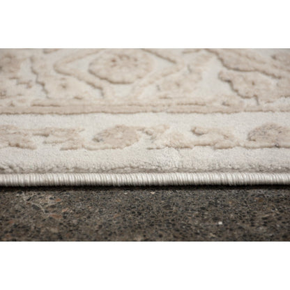 ARIELLA Cream/Brown 5 x 8 Rectangular Indoor Rug
