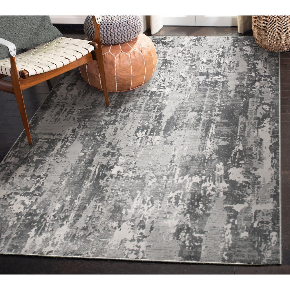 ARIELLA Grey/Charcoal 8 x 10 Indoor Rug