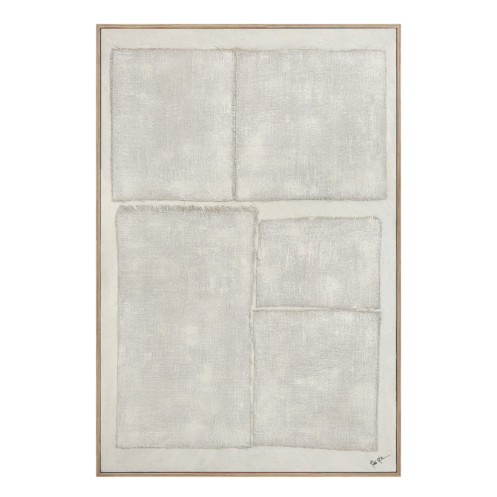 Picardy 60.3" Wide Wall Art With Wood Frame, Oak