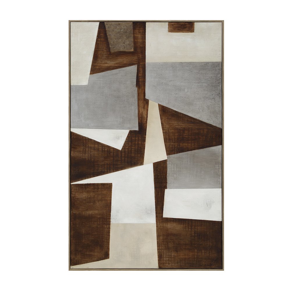 Cannella 40" Wide Canvas Art with Wood Frame, Medium Walnut