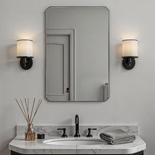 Jace 36" H x 24" W Wall Mirror, Black