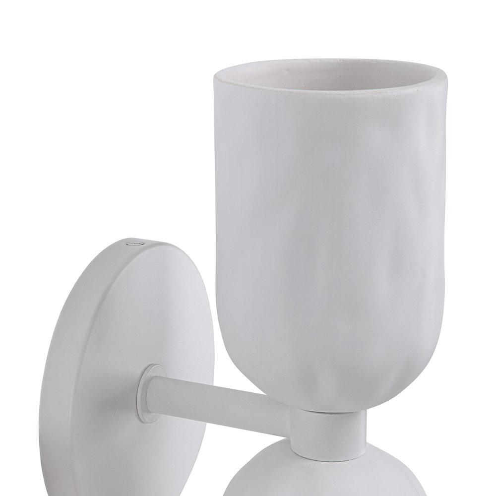 Akira 11.2" Off-White 2-Light Wall Sconce