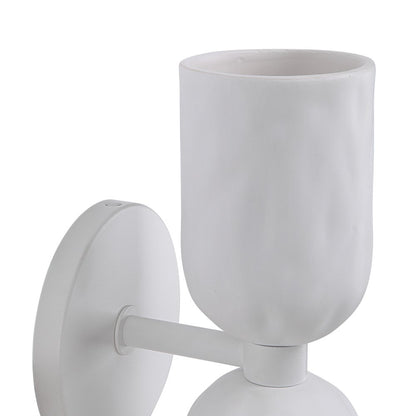 Akira 11.2" Off-White 2-Light Wall Sconce