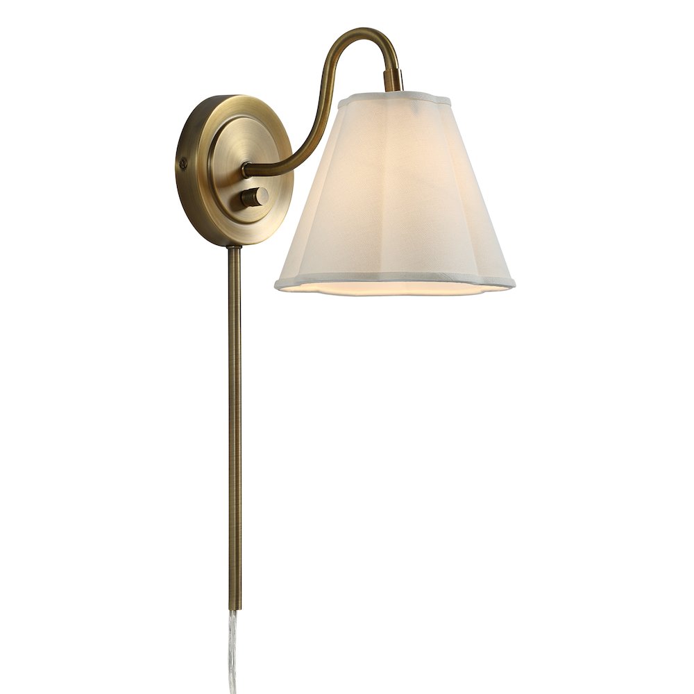 Arielle 19.25" Antique Brushed Brass 1-Light Wall Sconce