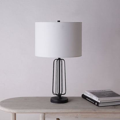 Shadia 24.75" Length Table Lamp- Set of two, Matte Black