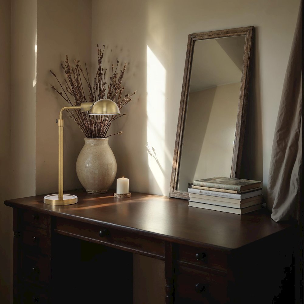 Halle 21-32 Adj." Height Table Lamp, Yellow