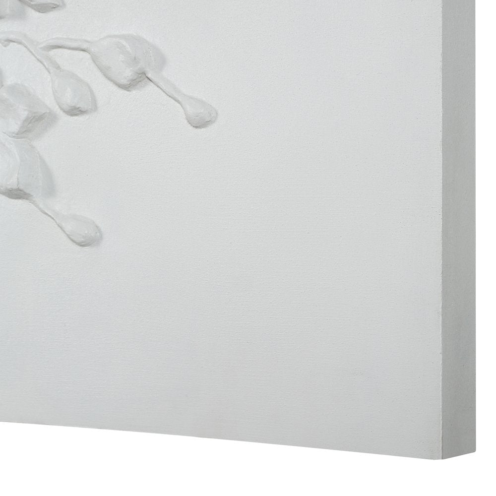 Beaudelaire 20" Wide Wall Decor, Matte White