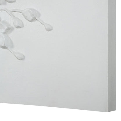 Beaudelaire 20" Wide Wall Decor, Matte White