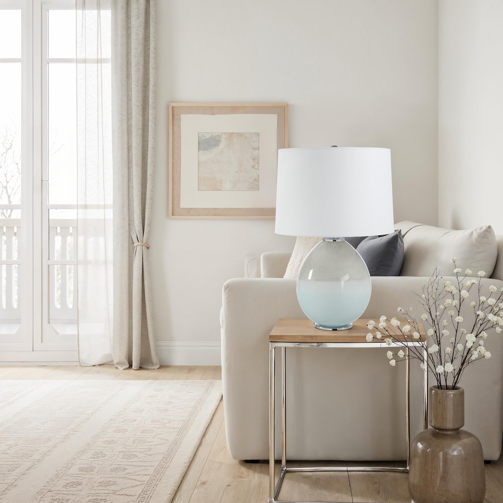 Calais 19.0" Height Table Lamps, Light Blue