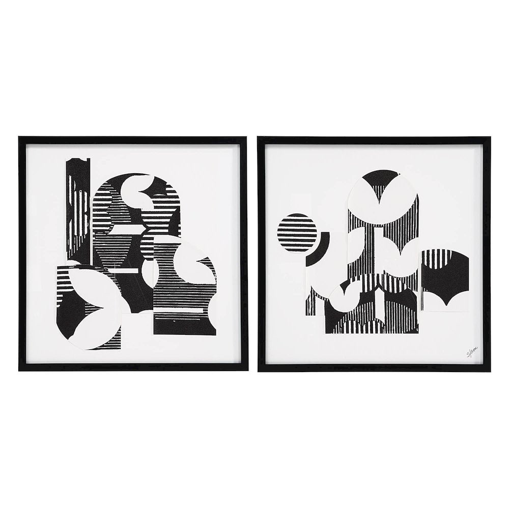 Stratus 24" Wide Wall Art, Black