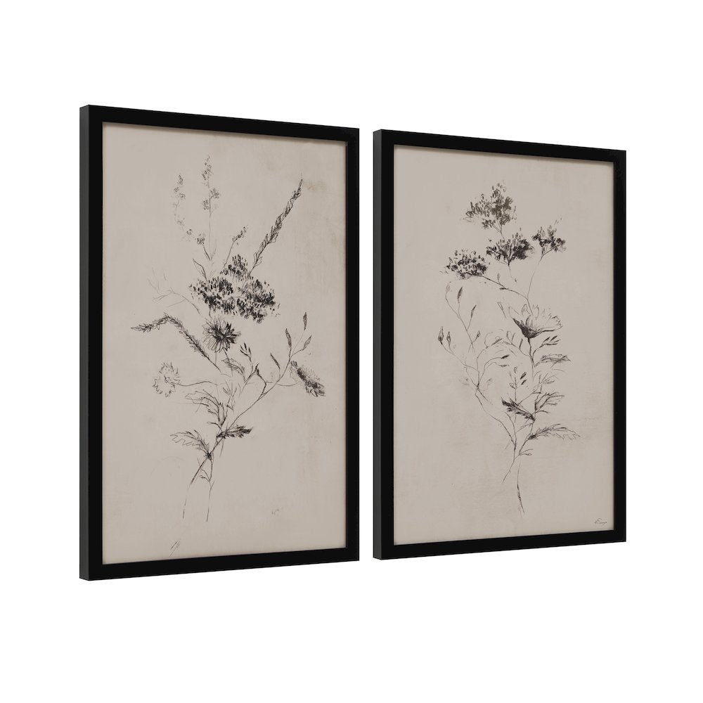 Adeline 20" Wide Wall Decor, Black (2 Piece Set)