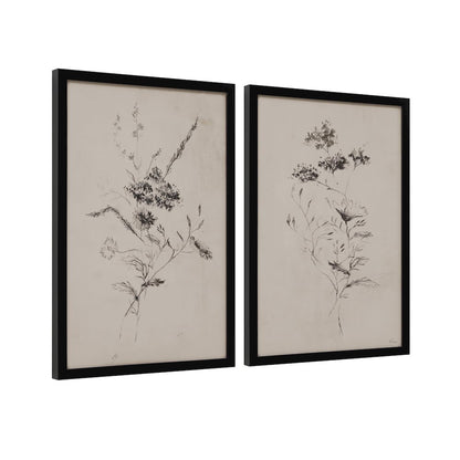 Adeline 20" Wide Wall Decor, Black (2 Piece Set)