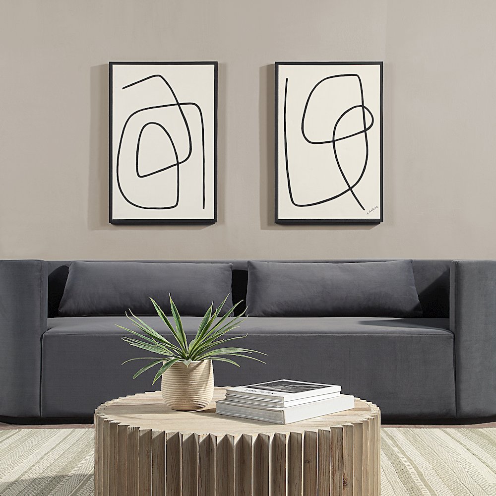 Moreau 24" Wide Canvas Art With Wood Frame, Painted Black