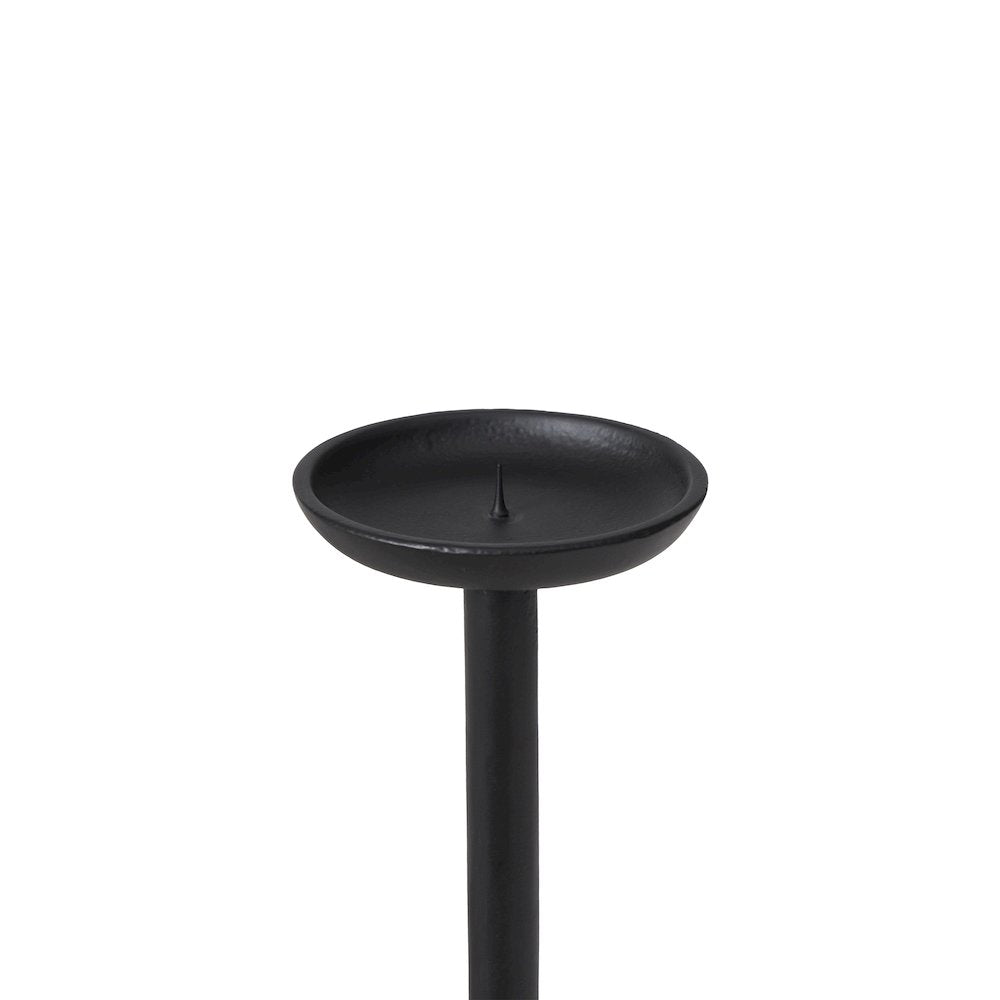 Agra Candle Holder, Matte Black