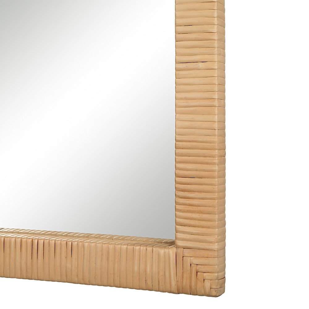 Sara 36" H x 24" W Wall Mirror, Brown