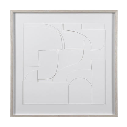 Stardust 48" Wide Wall Art, Matte White