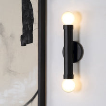 Alika 12" Powder Coated Matte Black 2-Light Wall Sconce