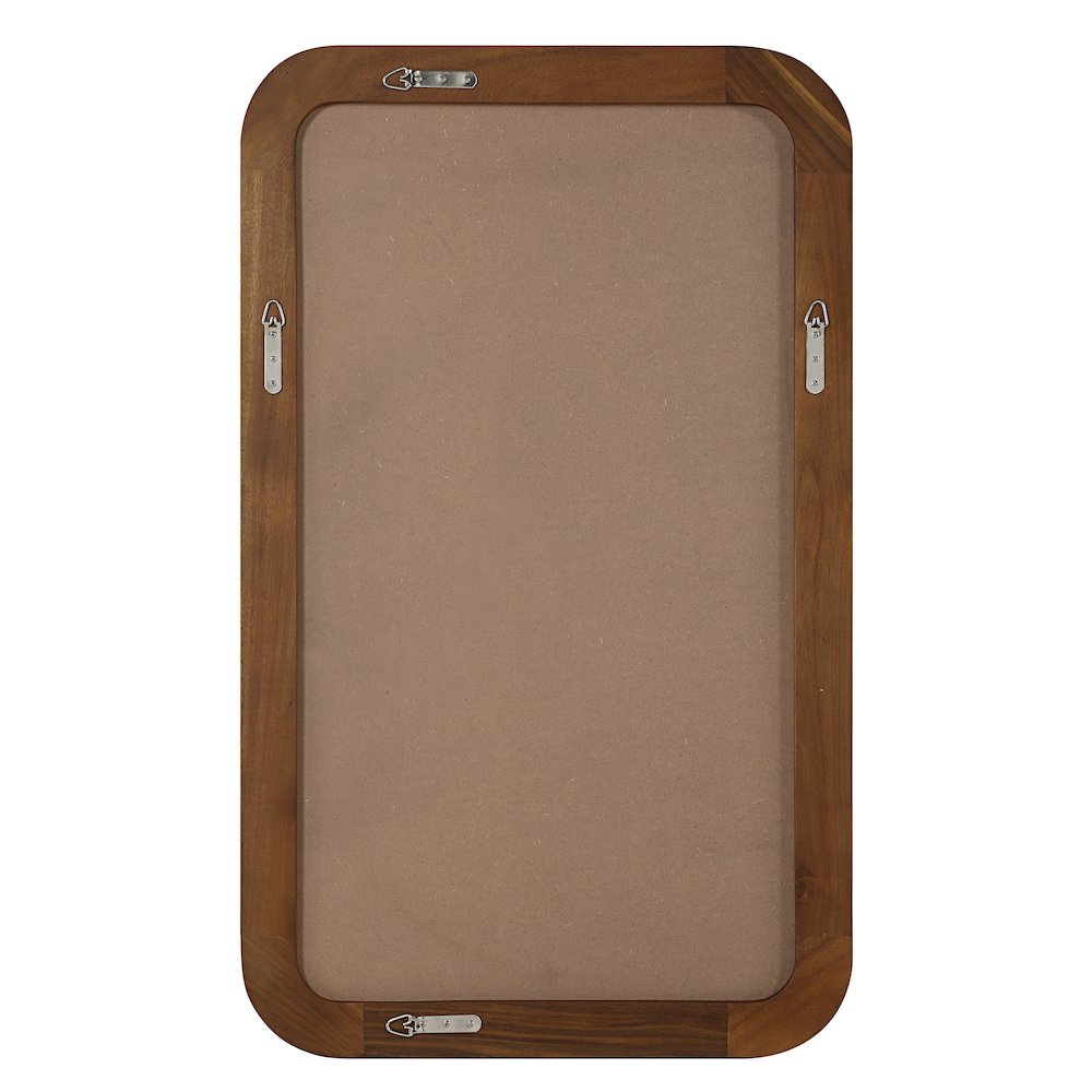 Salvia 40" H x 24" W Wall Mirror, Brown
