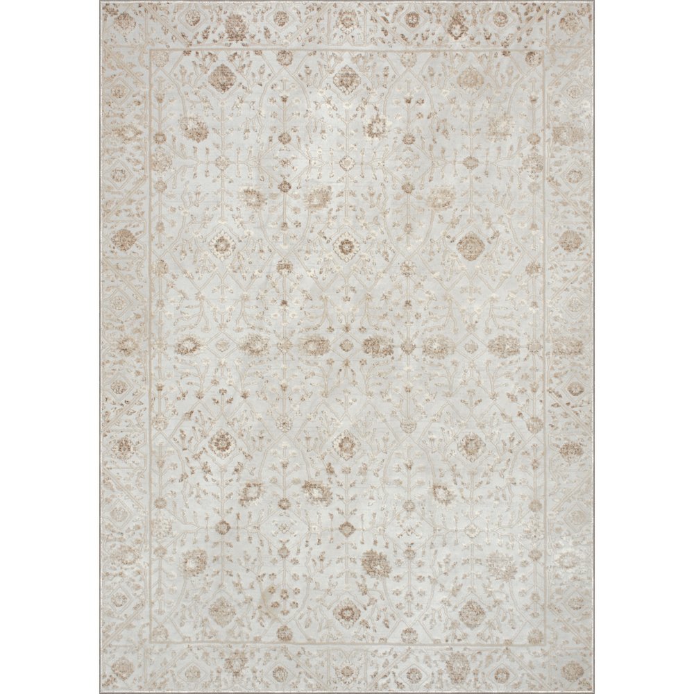 ARIELLA Cream/Brown 10 x 13 Rectangular Indoor Rug