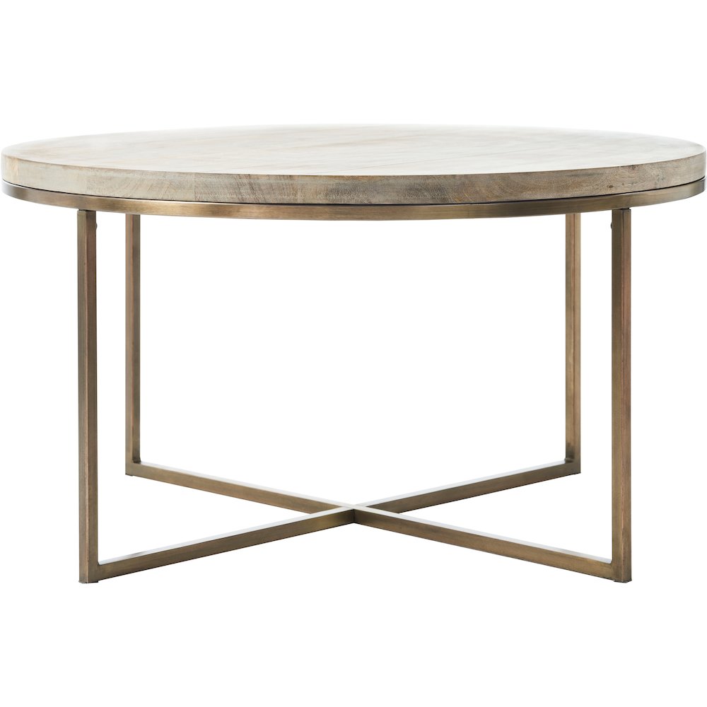 Liana ANTIQUE BRASS ODD SHAPE COFFEE TABLE