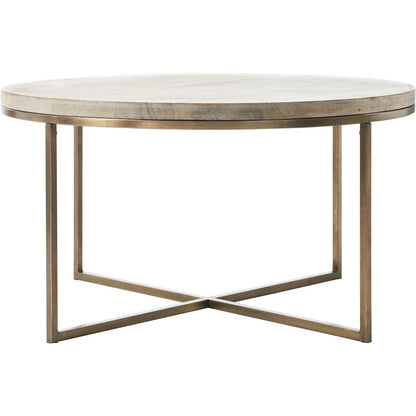 Liana ANTIQUE BRASS ODD SHAPE COFFEE TABLE