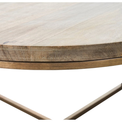 Liana ANTIQUE BRASS ODD SHAPE COFFEE TABLE