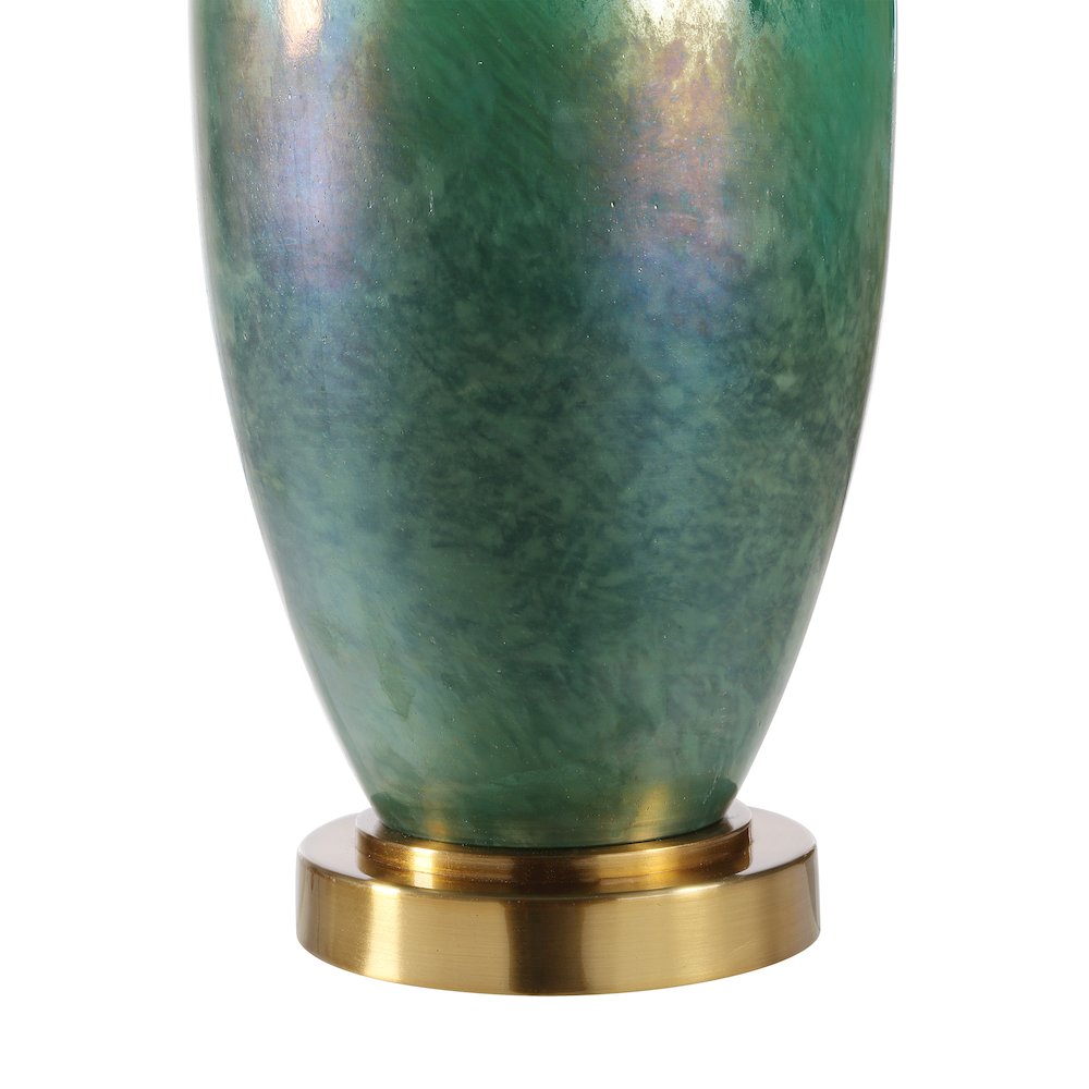 Wave 27.5" Height Table Lamps, Green