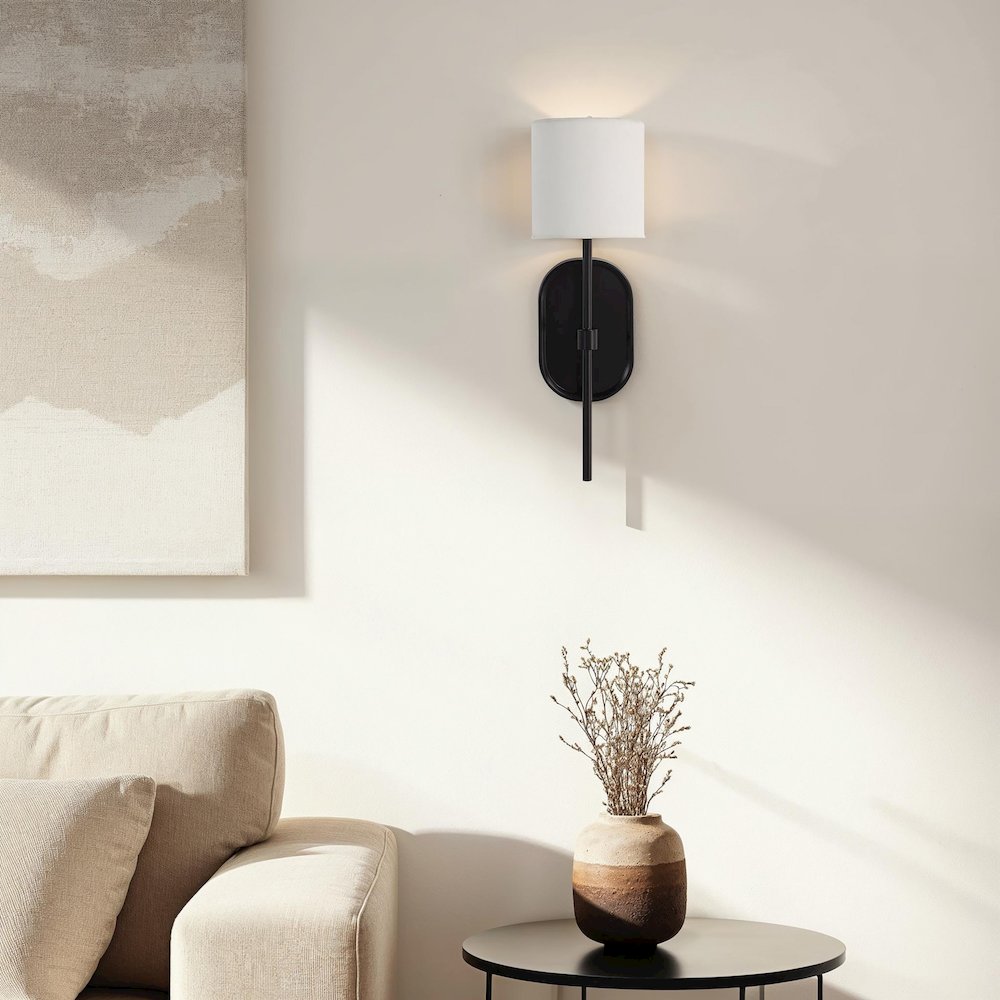 Fico 17.5" Height Wall Sconce, Black