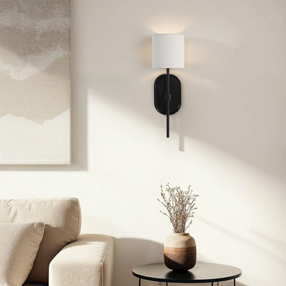 Fico 17.5" Height Wall Sconce, Black