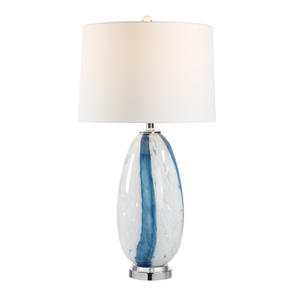 Solis 27.75" Height Table Lamps, Clear And Blue