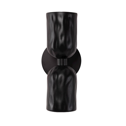 Alessia 11.2" Powder Coated Matte Black 2-Light Wall Sconce