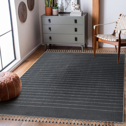 AMBROSE CHARCOAL/ GREY 10 x 13 Indoor Rug