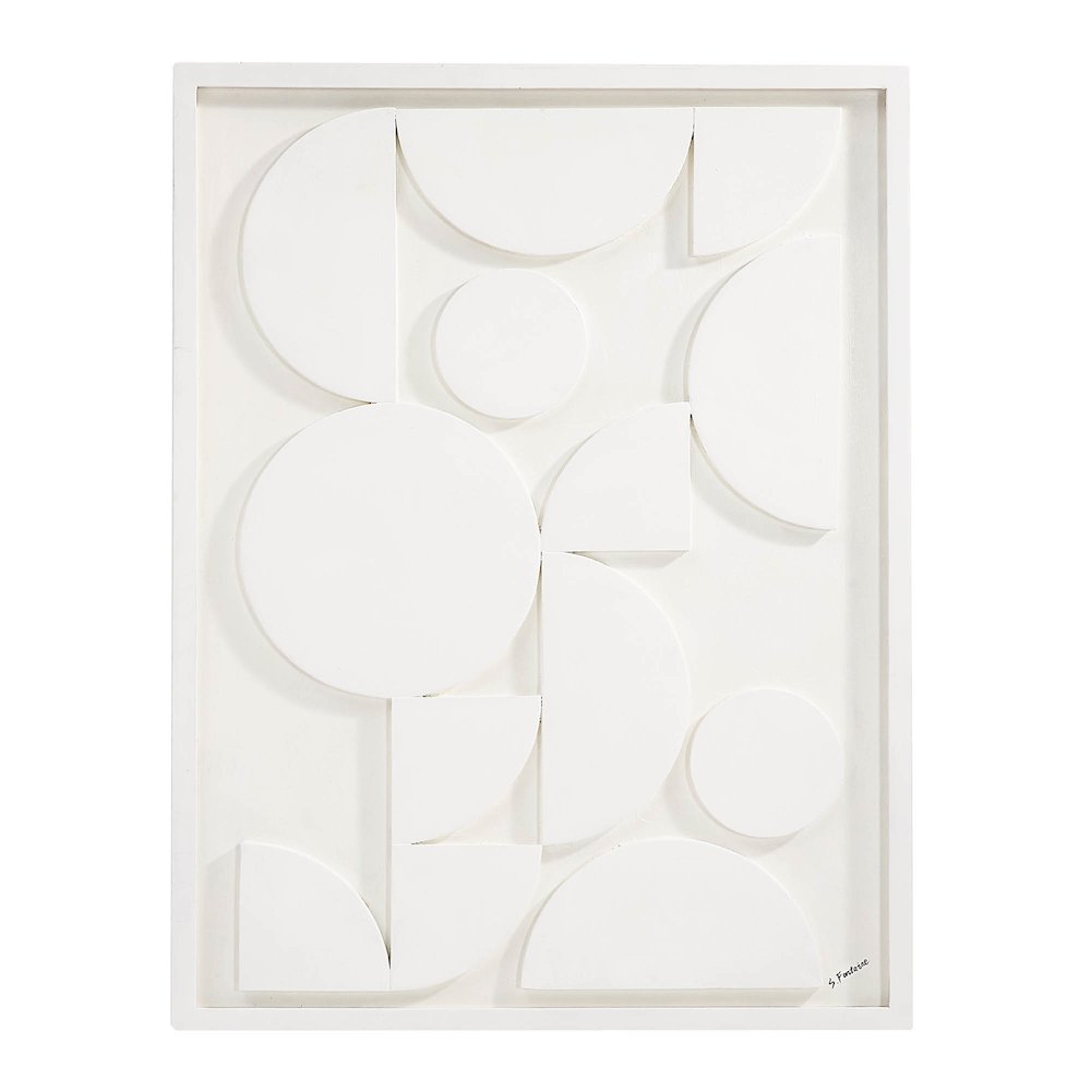 Tivat 36" Wide Wall Art, White