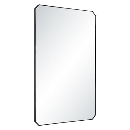 Jace 36" H x 24" W Wall Mirror, Black