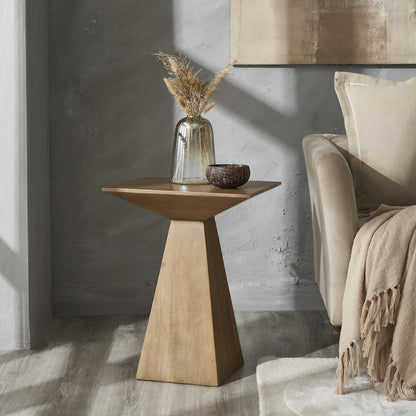 Garnett Side Table In Beige Color