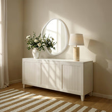 Folignio 40" Tall Irregular Mirror, Rice Stone