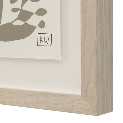 Cybel 24.1" Wide Wall Art With Wood Frame, Walnut