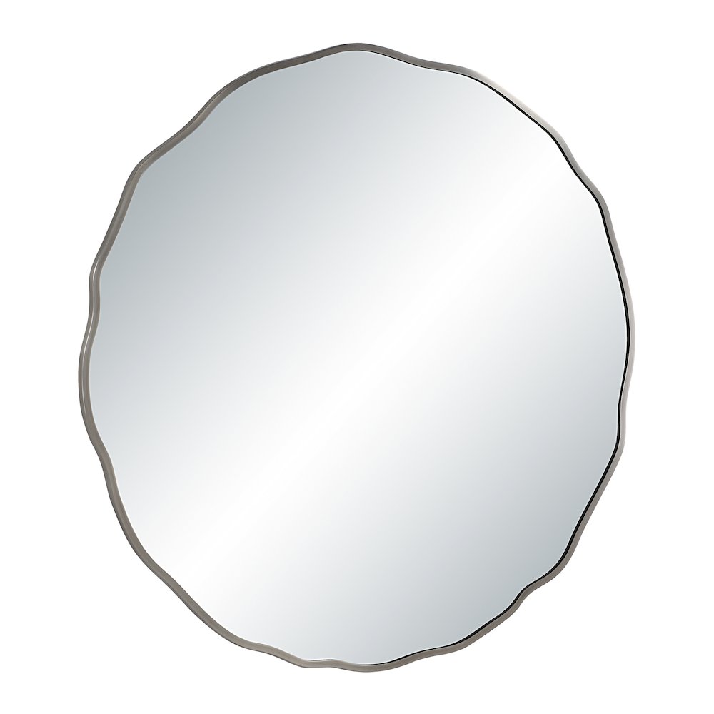Knox 40" H x 40" W Wall Mirror, Silver