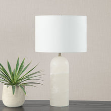 Ixia 25" Tall Plated Antique Brushed Brass Iron Table Lamp With Drum Linen Shade