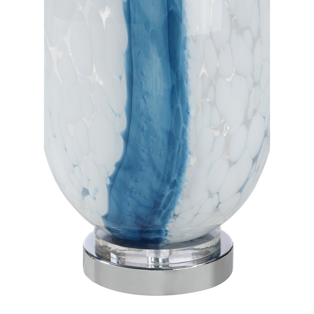 Solis 27.75" Height Table Lamps, Clear And Blue