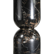 Enri 27" Tall Black Marble Table Lamp with Drum Linen Shade